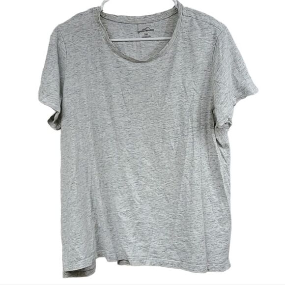 Eddie Bauer XXL/2X Gray Ash Heather Casual Soft Cotton Tee Short Sleeve Shirt - Picture 1 of 7